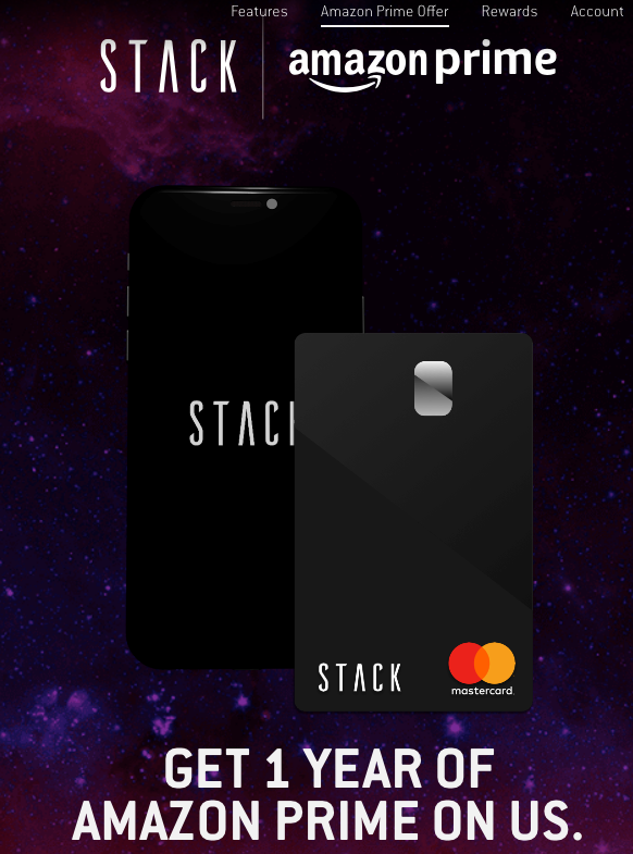 STACK Prepaid MasterCard – Get one year of Amazon Prime for free and $20 bonus
