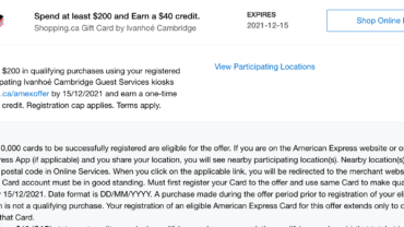 New Fall 2021 American Express Offers – Credits to your account