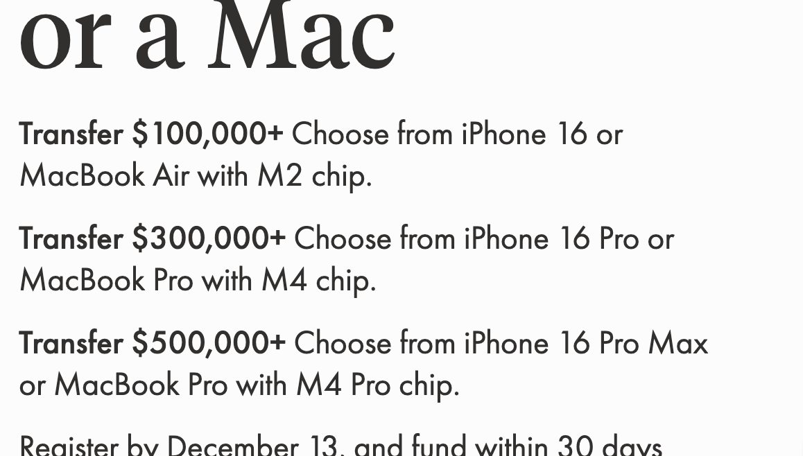 Get a Free iPhone 16 or MacBook with Wealthsimple’s 2024 New Deposit Promotion