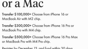 Get a Free iPhone 16 or MacBook with Wealthsimple’s 2024 New Deposit Promotion